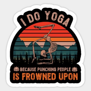 Skeleton yoga  vintage Sticker